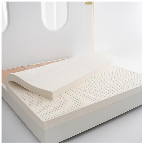 Natural Latex Mattress - Organic Cover, 6 Inch Thickness, Single to Size, Hotel Quality, Eco-Friendly Comfort for Family, 160x200cm (59x79in)