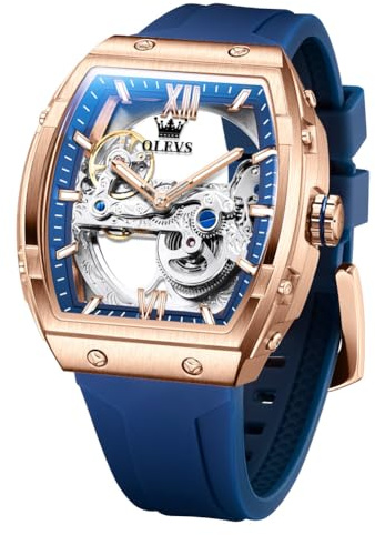 OLEVS Watch for Men Automatic Mechanical Luxury Dress Tourbillon Stainless Steel Waterproof Wrist Watches Date