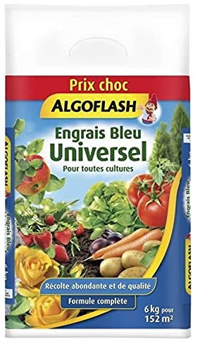 Algoflash Engrais Bleu Universel pour Toutes Cultures Formule Complète 6Kg (Lot de 2