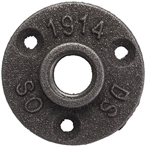 Fauge 1/2 Pouce en Fonte Noire Raccords de Tuyauterie Bride de Plancher BSP Fileté