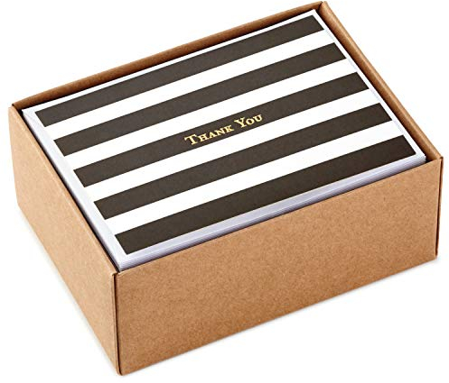 Hallmark Dankeskarten, Goldfolie, Schwarz und Weiß, 40 Karten in 1 Design