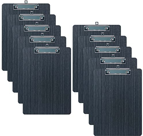 LELADY Porte Bloc A5 Avec Pince, 10 Pièces Porte-Blocs en Bois, Planchettes à Pince et Porte-formulaires, Porte Bloc Format A5, Clip Planches pour Papier, Clipboard, 160 * 230 mm