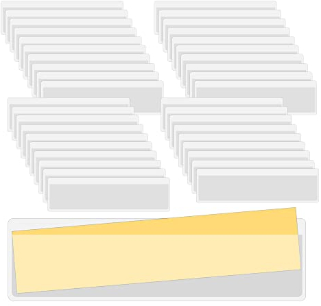 HLIWS Selbstklebetasche,40 Stück Transparent Kartenhülle,etiketten halter,Selbstklebende Taschen,Rückenschildtaschen,für Ordneretiketten(Innere Größe:2 * 10cm)