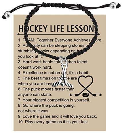 KUIYAI Bracelet de hockey – Bijoux de hockey sur glace cadeau pour fille ou fils, Cuivre