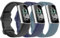 Astorgos 3 Pezzi Cinturino Compatibile con Fitbit Charge 6/Fitbit Charge 5 per Donna Uomo, Cinturini di Ricambio in Morbido TPE, Nero/Blu Scuro/Blu