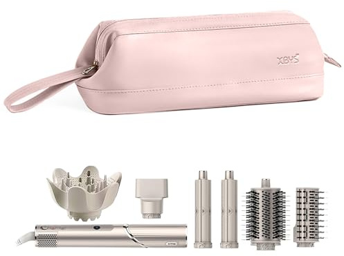Linpr Borsa da Viaggio per Dyson Airwrap/Shark Flexstyle Complete Styler e Accessori, Custodia da Viaggio Portatile, Custodia Impermeabile per Asciugacapelli, Borsa Organizer (Rosa, Singolo strato)