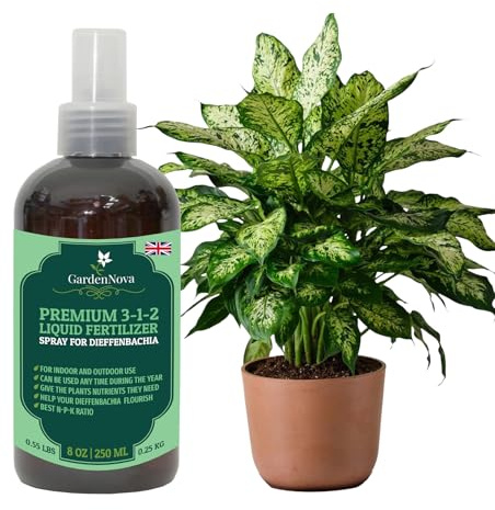 Professional Dieffenbachia Spray Fertilizer Mist for Home Gardening | 3-1-2 Gentle Blend Mist for Healthy Leaves & Growth | Essential Nutrients for Dieffenbachia - 8oz