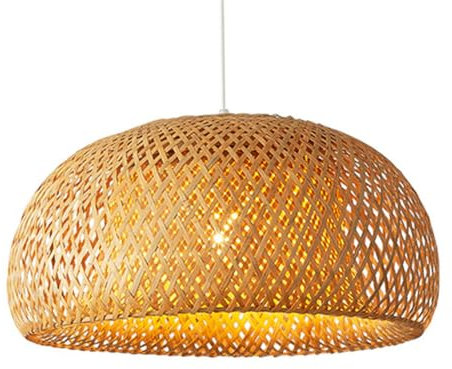 YGZPALH Lampada A Sospensione in Rattan Weave Lighting, Lampadario A Forma di Cesto di Vimini, Paralume per Lampada da Soffitto, Lampada A Sospensione Rustica in bambù, Decorazione per Ristorante