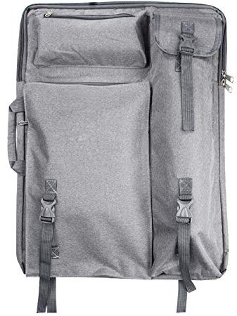 HOMDREAM Zeichentasche 4k Malbeutel Staffelei Art Art Test Zeichentasche Skizze Zeichenbrett Tasche Multifunktionale Skizzentasche,Grey