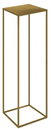 Blumenständer Ständer Aus Metall Modernes Loft Industriell Plant Stand für Blumentopf (24 x 24 x 100H cm, Golden)