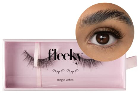 fleeky Magic Lashes – Faux cils végétaliens et sans cruauté envers les animaux pour un regard parfait sur polaire, cils artificiels à coller en poils synthétiques (juste lashes, bunny)