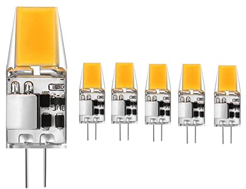 EIMOPE G4 LED Lampen 5W Nicht Dimmbar, 5W G4 LED Birnen Ersetzt 50W Halogenlampen, LED Leuchtmittel 12V, Neutralweiß 4000K, 500LM, Kein Flackern, LED Stiftsockellampe Glühlampe, 5er Pack