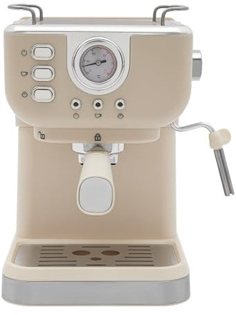 Cutycaty Macchina per caffè espresso da 20 bar, macchina per caffè espresso con montalatte professionale e portafiltro, piccola macchina da caffè espresso per cappuccino, latte e macchiato
