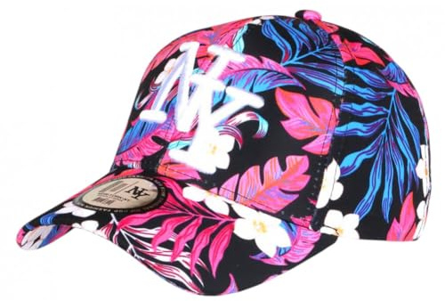 Hip Hop Honour Barnkeps svart rosa tropiska blommor NY Bali 7 är 12 år gammal - pojke, rosa, One Size