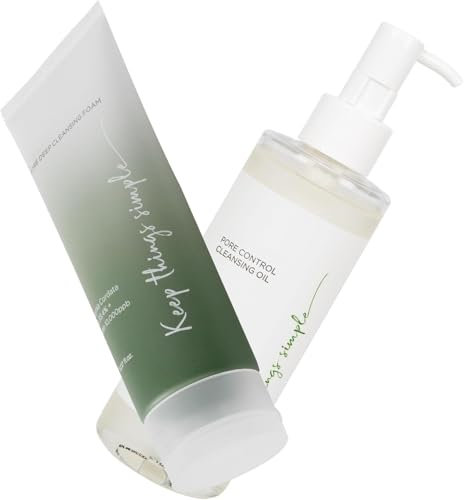 2PCS Cleansing Oil(100 ml), Cleansing Foam(150 ml), oil cleanser korean, Daily Makeup Removal, Deep Cleans Pores for All Skin Types