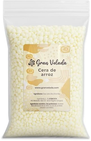 Gran Velada - Cera de Arroz Cosmética 200 g | Cera Vegana Natural en Perlas para Cremas, Labiales, Maquillaje y Jabones | Alternativa a la Cera de Abejas | Sin Aditivos | DIY Cosmética