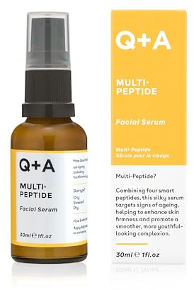 Q+A Multi-Peptide Serum (30ml), Anti-Ageing Face Serum with Polypeptide, Fragrance Free, Smooths Wrinkles, Improves Tone and Elasticity, Skincare for a Youthful Glow