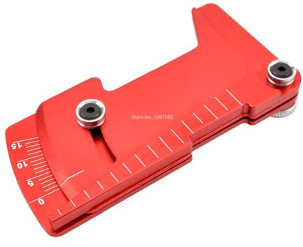 För justerbar linjal RC-bilhöjd för fälgcamber 15 grader Hobbyverktyg för CNC För RC-bil 1/8 1/10 för Tamiya för HSP HPI(Red)