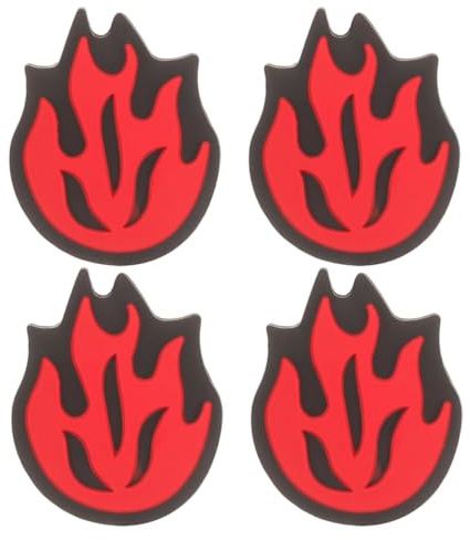 TOYANDONA 4 Pièces Amortisseurs de Vibration Tennis Silicone Forme Flamme Absorbants de Chocs Légers et Faciles à Installer pour Raquettes Accessoire Tennis pour Entraînement et Compétition