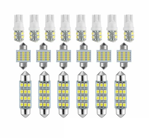 VBESTLIFE Visibilidad Mejorada Kit Combinado de Bombillas LED para Automóvil Eficiencia Energética Fácil Instalación para el Interior del Automóvil Adecuado para Bombillas LED para Automóviles Luces