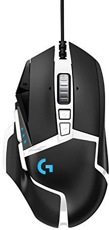 Logitech G502 Hero Special Edition High-Performance Wired Gaming Mouse, 25K Hero Sensor, 25600 DPI, RGB, Adjustable Weight, 11 Programmable Buttons, PC/Mac - Black and White