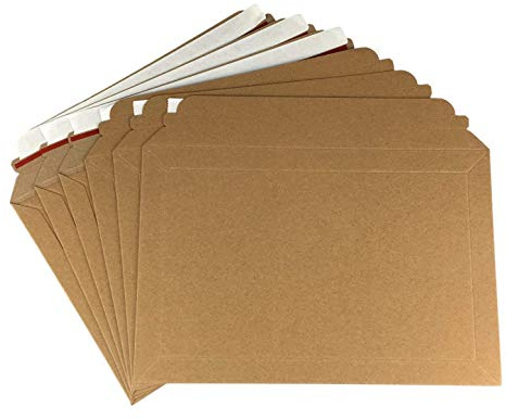 Crimson Starfish Cardboard Envelopes | 100 Large A5 Peel & Seal Letter Envelopes | 194mm x 292 mm Envelopes for Postals, Book Size | Rip & Strip Open | Mailers for Royal Mail Letter Posting (PIP)