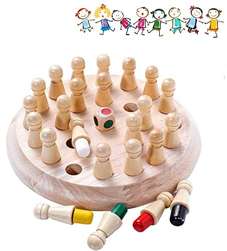 Montessori Spielzeug ab 4 Jahre,Gedächtnis Schach Lernspielzeug,Memory Schach Holz,Gedächtnis Schach Lernspiel,Memory-Spiel aus Holz,Kinderspiel Lernspielzeug ab 4 jahre,Geburtstagsgeschenke für Kinde