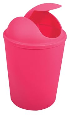 MSV - Pattumiera oscillante AKO PP - Capacità 5,5 l - Design compatto e pratico - Ideale per bagno o cucina - Colore fucsia - Funzionamento semplice