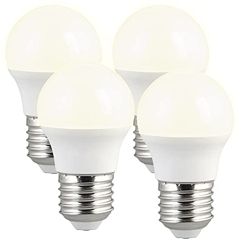 Luminea 4er-Set LED-Lampen, E27, 3 Watt, G45, 240 Lumen, warmweiß, E