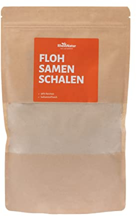 RheinNatur Flohsamenschalen 200 g - Fein gemahlenes Pulver - Reich an Ballaststoffen, ideal zum Backen