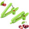 2PCS Cherry Pitter Tool Cherry Stoner Remover Easy and Fast Core Removal Suitable for Cherries Red Dates Hawthorns（Green）