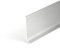 DQ-PP Sockelleiste – 2m – 100mm – Farbe: Silber – Aluminium – eloxiert – Fussleisten – Bodenleiste – Profil – Abschlussleiste – Fussbodenleiste