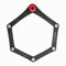 CANDADO SEATYLOCK Faltbarer Foldylock, 85 cm, Schwarz und Rot
