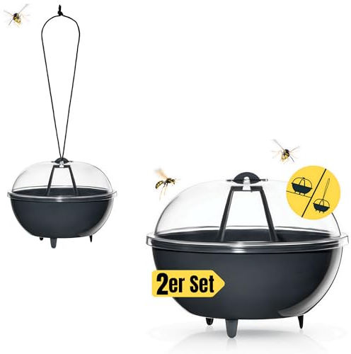 SummStop Wespenfalle 2 Stück – Effektive Insektenfalle für Wespenabwehr - Extra groß - Wespenfalle für draußen - Anti Wespen - Lebendfalle zum Aufhängen - Umweltfreundlich