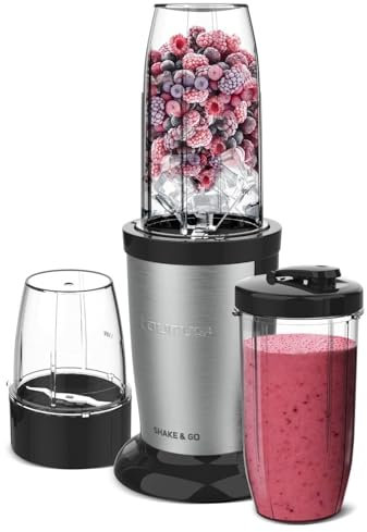 Taurus - Batidora Shake & Go 800W | 2 Vasos Portátiles 500ml | Picador 150ml | Cuchillas Intercambiables | Pulse Technology | Apta para Lavavajillas | Base Antideslizante | Sistema de Seguridad