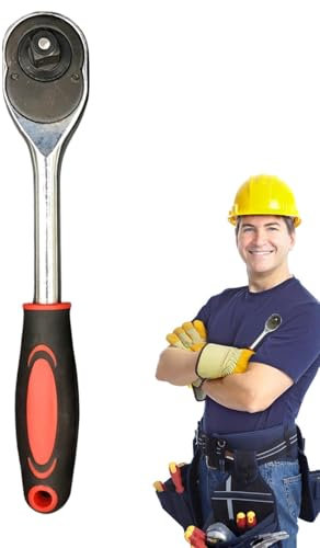 Chiave a cricchetto da 1/2 pollice, impugnatura a cricchetto da 1/2 pollice | Chiave a cricchetto reversibile con chiave a bussola a sgancio rapido | Utensile manuale in acciaio con impugnatura a cric