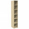 QJBSAVVA Geschirrschrank Apothekerschrank Vitrinenschrank Apothekerschrank Küche - Highboard Sonoma-Eiche 30x41x185 cm Holzwerkstoff für Flur Büro Küche Badezimmer