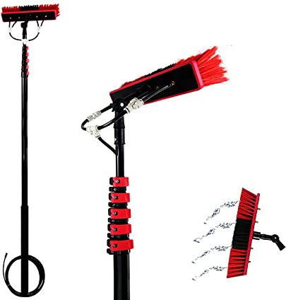 PUTHLLA Attrezzatura per la Pulizia delle finestre da 9 m/30 Piedi, Pulizia dei Pannelli fotovoltaici, pulitore Estensibile, Strumenti per la Pulizia del Tetto della Veranda, Adatto per la Pulizia
