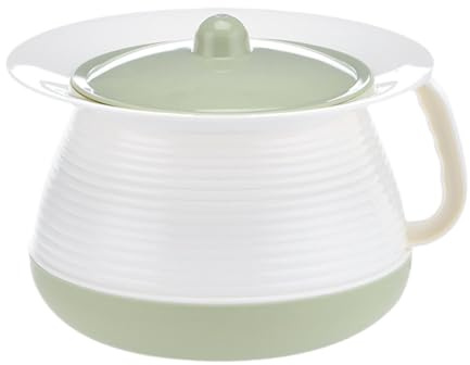 perfk Urinal Night Urines Jug Spittoon Chamber Bucket with Lid Handle Potty Urinal Bottle Hosehold Spittoon for Home Use Female Male, Green
