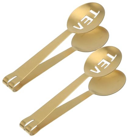 Warmhm 2pièces Pinces à Sachets De Thé Acier Inoxydable Pinces à Sucre Glaçons De Cuisine Compactes Et