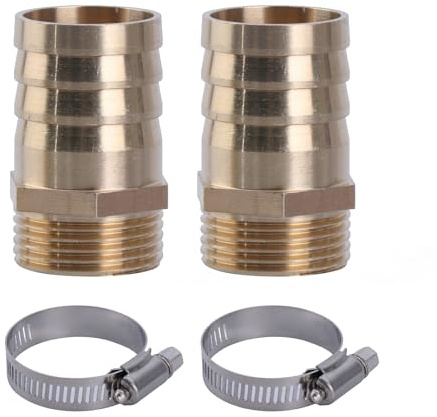 KHZen Efficienza 1 Adattatore Tubi Metallico 1 Giuntura Tubo con Ugelli per Tubo Flessibile Essenziale Installazione Semplice per Idrico