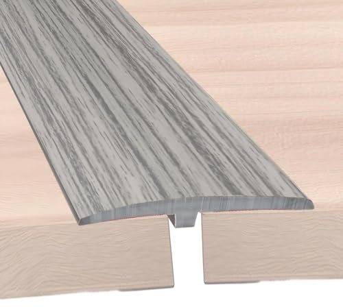 Perfil de Transición para Suelo - 5 cm x 3 m Perfil PVC Perfil Transición Suelo Desnivel Autoadhesivo, Perfil en T Listón de transición autoadhesivo, Listón Cubierta plana para juntas