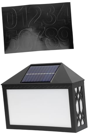 iplusmile Luz Solar Para Pared Resistente Con Número Led Para Exteriores Lámpara Para Puerta y Dirección Fácil Instalación Material Duradero