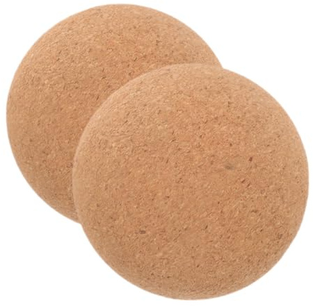 Toyvian 2piezas Pelota de Fascia de Yoga Pelota de Corcho para Masaje Muscular para Fitness y Relajación Después del Entrenamiento