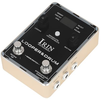 Headerbs Drum Machine Looper Pedal, Aluminiumlegering, 160 Minuters Inspelning, 100 Rytmer för Gitarrister och Musiker
