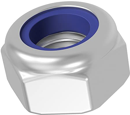 SECCARO Sicherungsmutter M12, Edelstahl V2A VA A2, DIN 985 / ISO 10511, Sechskant, 20 Stück