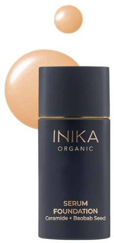 Organic Serum Foundation | Vegano, copertura edificabile, sensazione di seconda pelle senza peso, a prova di trasferimento con ingredienti per la cura della pelle in confezione sostenibile. Brillante