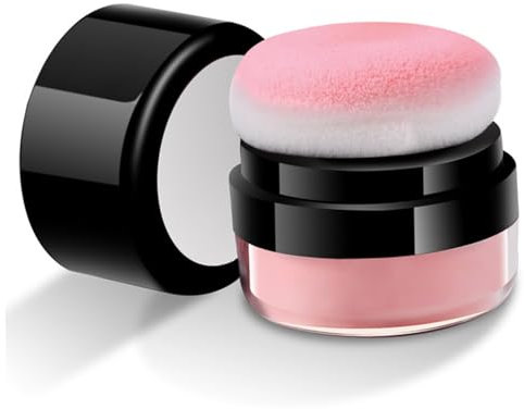 Poudre de rougissement, poudre de rougissement, visage contourissant le coussin d'air mate blush, fine douce et lâche à naturel avec bouffée champignons pour fill