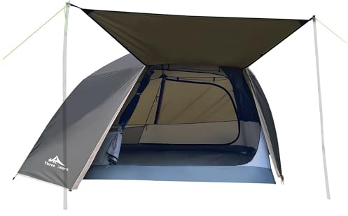 Three Bears 2-Personen Zelt – Wasserdicht & Winddicht, Leichtes Trekkingzelt mit Aluminium Gestänge & Wasserfestem Polyester, Ideal für Camping, Wandern, Bergsteigen & Reisen – Schneller Aufbau