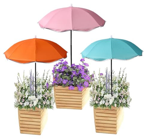 Lyreh 3pcs Parasol Plante de Jardin, 3 Couleurs Diamètre 60cm Parasol Protection Plante pour Fournir de l'Ombre pour Protéger Fleurs Plantes Fruits et Légumes du Soleil Brûlant